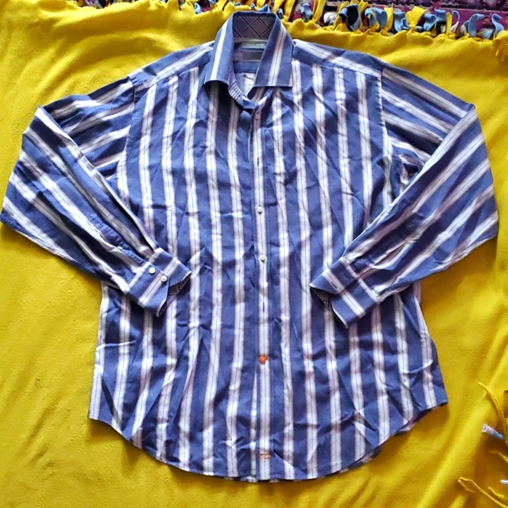 Thomas Dean button down long sleeve shirt